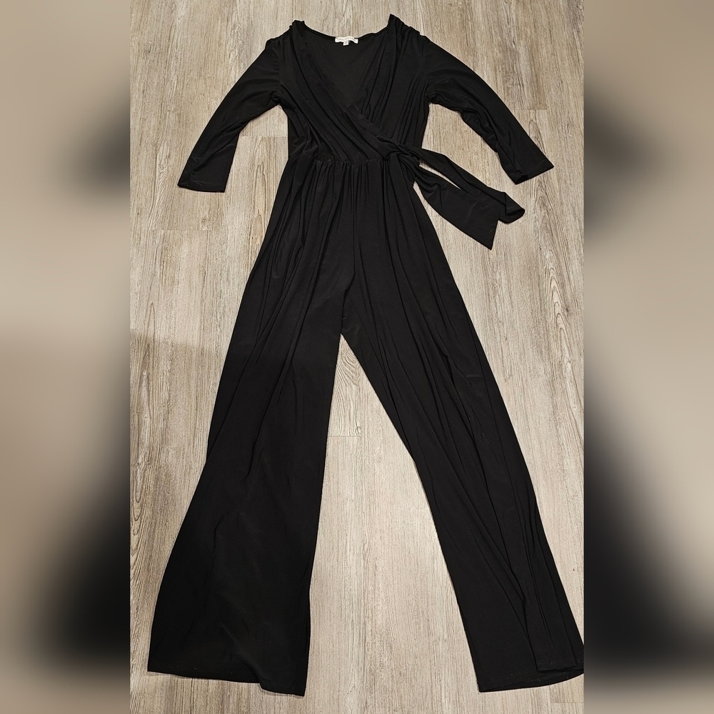 Size Medium | Annalee + Hope Black Long Sleeve Jumpsuit Romper